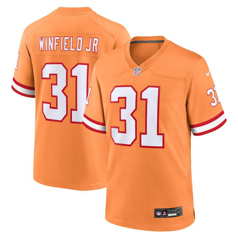 Men Tampa Bay Buccaneers #31 Antoine Winfield Jr. Nike Orange Throwback Game NFL Jersey